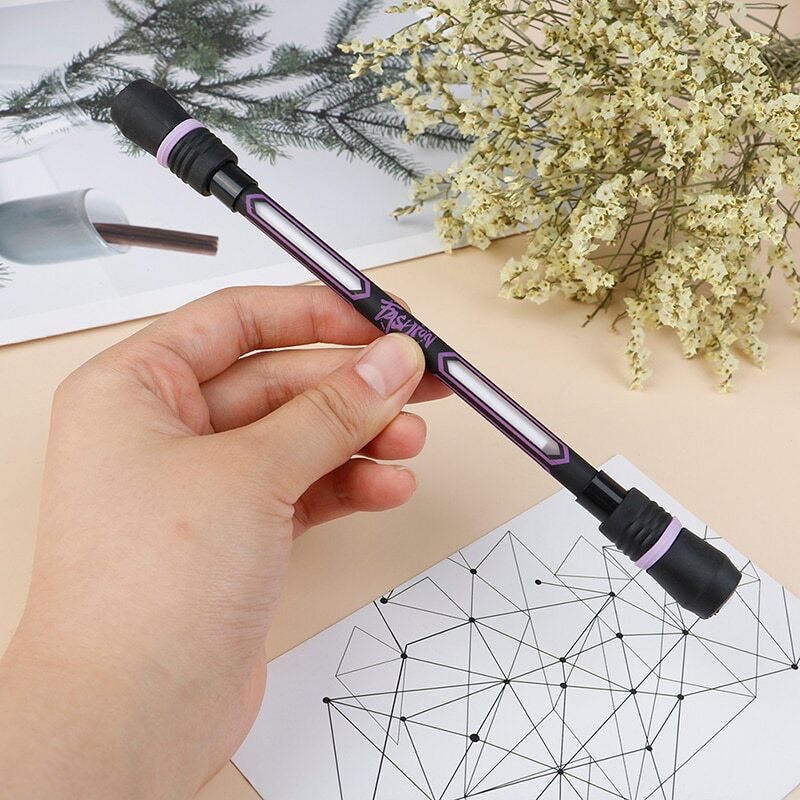 Bút Quay Nghệ Thuật Phát Sáng Mod Có Đèn Led Đổi Màu Cá Tính Với Sao Bơ Viết Mực Xoay đẹp Dễ Thương Pen Spinning
