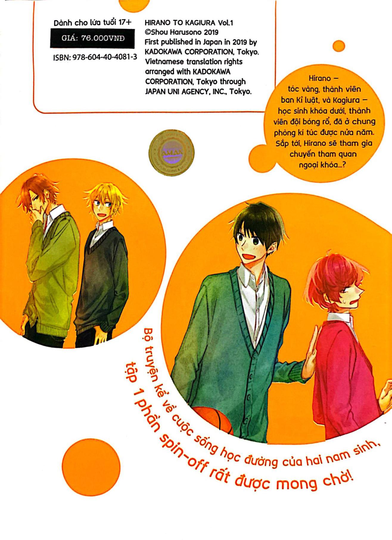 Sách - Hirano Và Kagiura - Tập 1 - Tặng Kèm Bookmark Hai Mặt + Random 1 Trong 2 Mẫu Clearcard