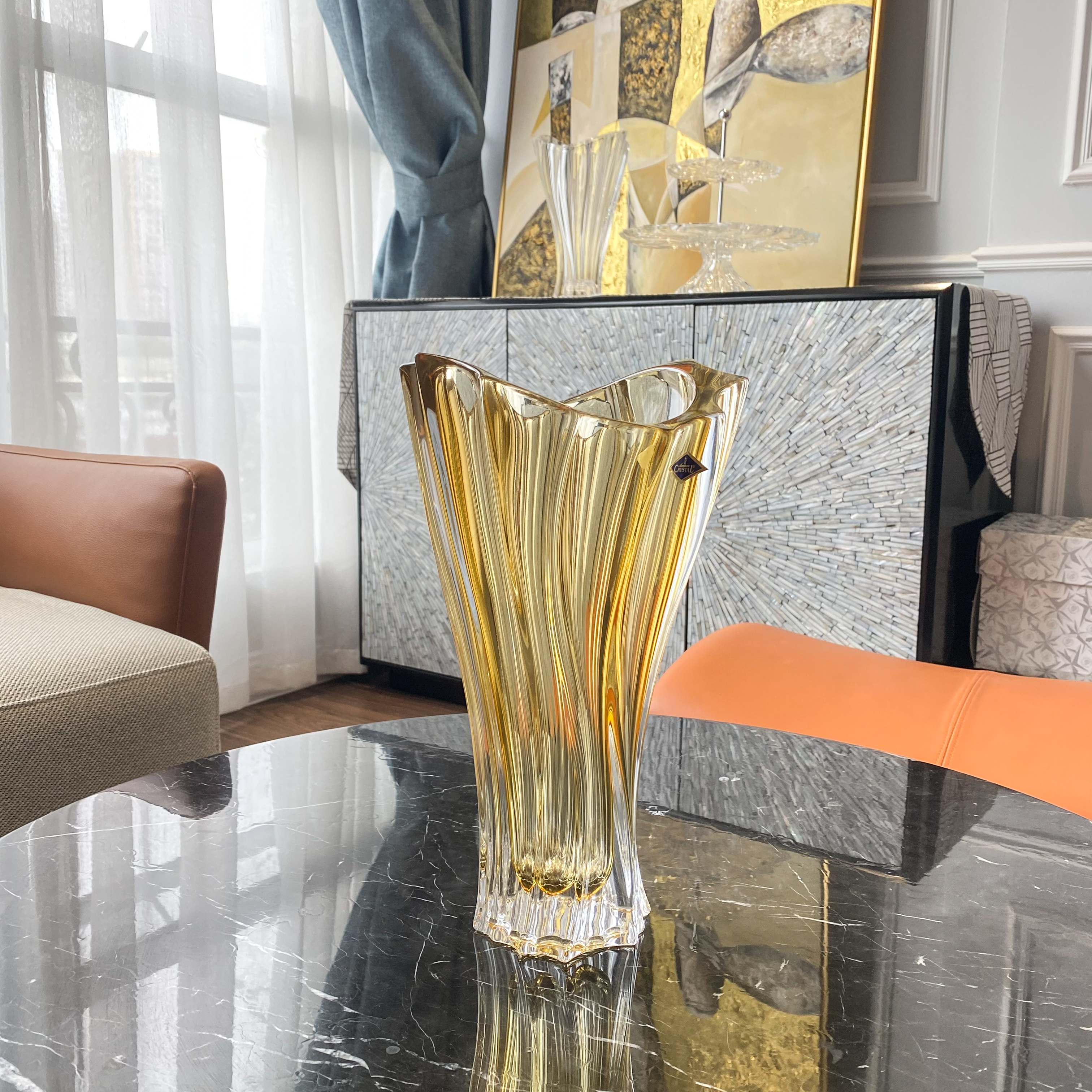 Lọ hoa Plantica Vàng 32cm AURUM