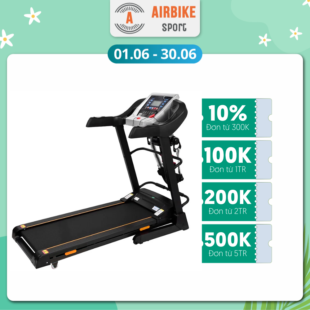 Máy Chạy Bộ Thể Dục AirBike Sport MK277 thảm chạy rộng 420 nâng dốc tự động