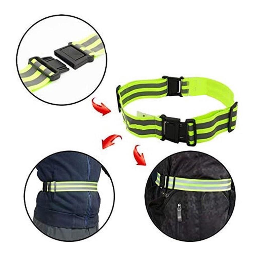 Hot Sale Simple Light Reflective Band Adjustable Safe Bicycle Reflective Strap For Night Jogging Running