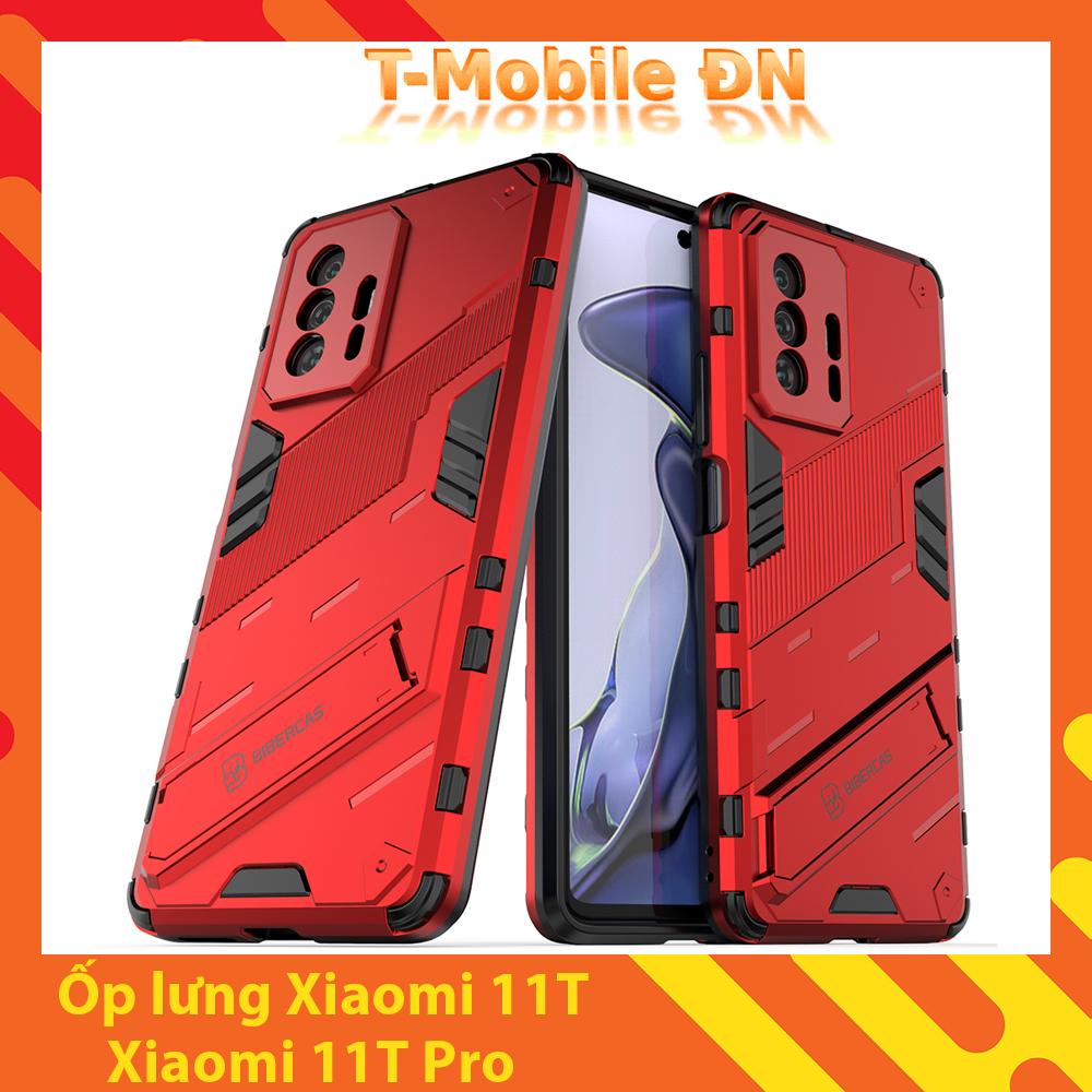Ốp lưng cho Xiaomi 11T Pro, Ốp chống sốc Iron Man PUNK cao cấp kèm giá đỡ cho Xiaomi 11T
