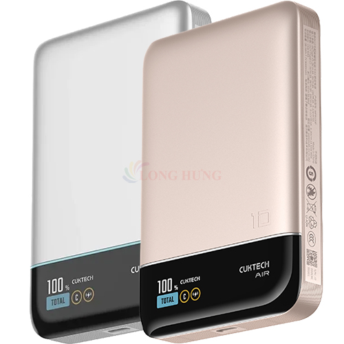 Sạc dự phòng Cuktech 10 Air Power Bank Bank Magnetic 10000mAh 55W WPB100P - Hàng chính hãng