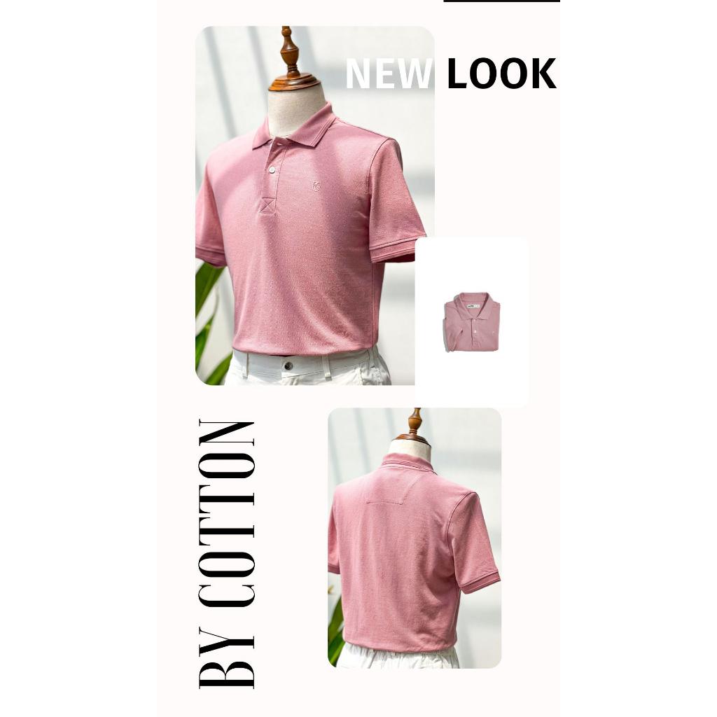 Áo Thun Polo Nam Cổ Bẻ Tím Nhạt BY COTTON Light Purple Basic Polo