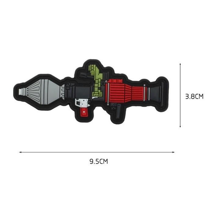 Patch_ miếng dán velcro PVC súng_tên lửa vác vai_chiến thuật