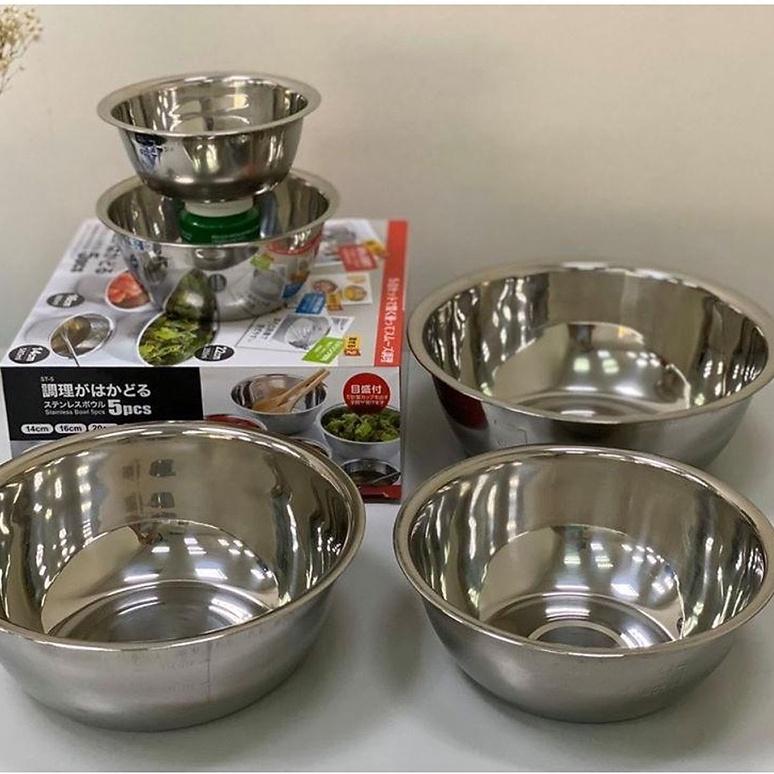 Set 5 Tô Inox Cao Cấp Hàng Nhật - Tiện Lợi