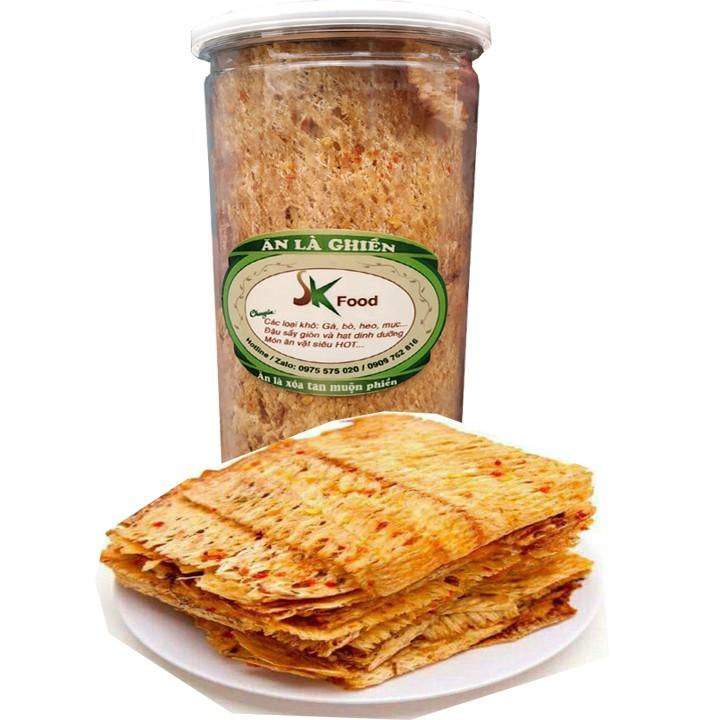 Combo 2 Hũ : Mực Xé Hấp Cốt Dừa - Mực Ép Tẩm Gia Vị Mỗi Hũ 200G Thương Hiệu SK FOOD