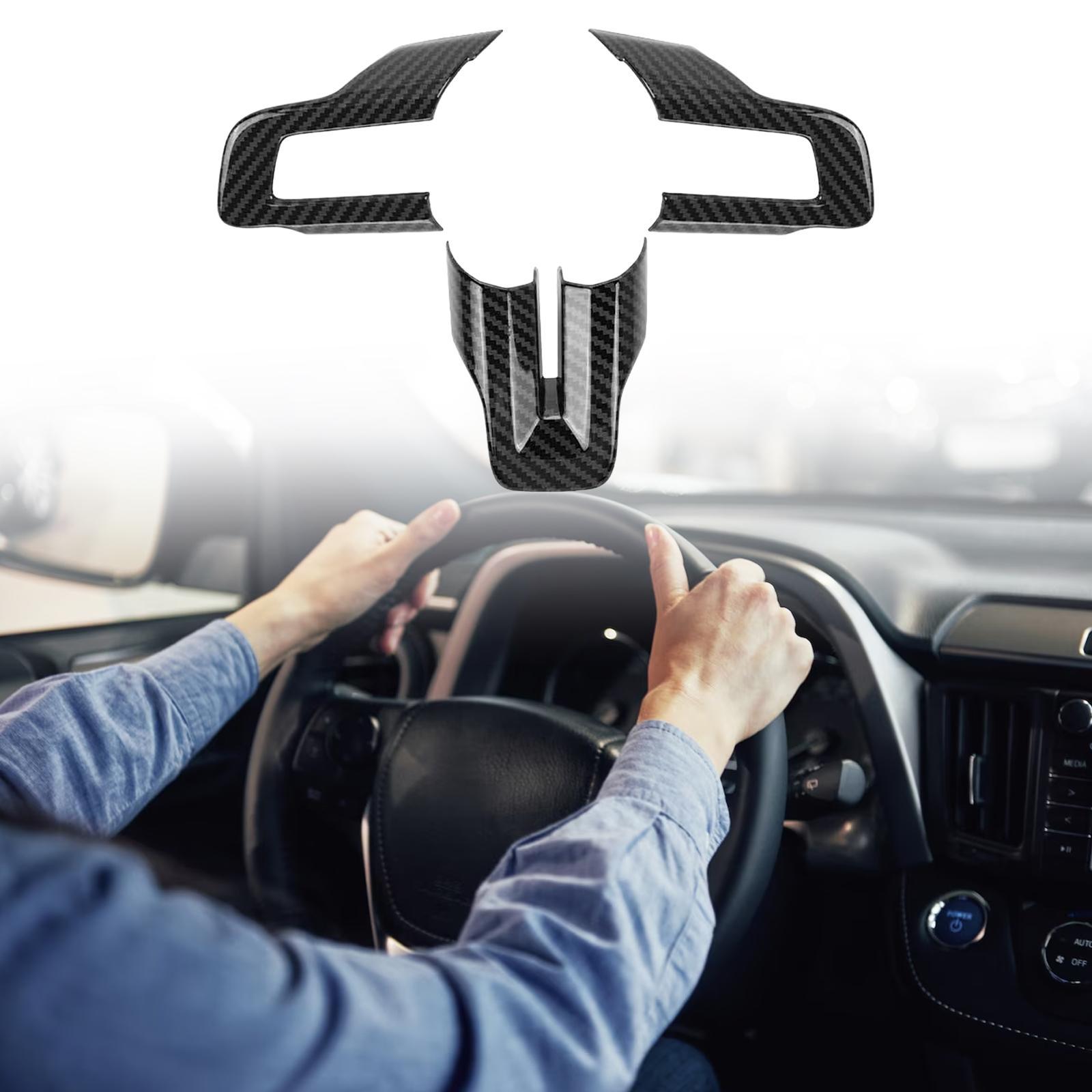 3 Pieces Steering Wheel Button Frame Cover  ,Accessories Car Durable Stable Performance Direct Replaces Interior for  Parts