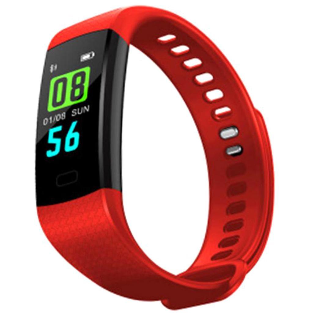 Bluetooth Smart Band Watch Fitness Tracker Bracelet Heart Rate Steps Red