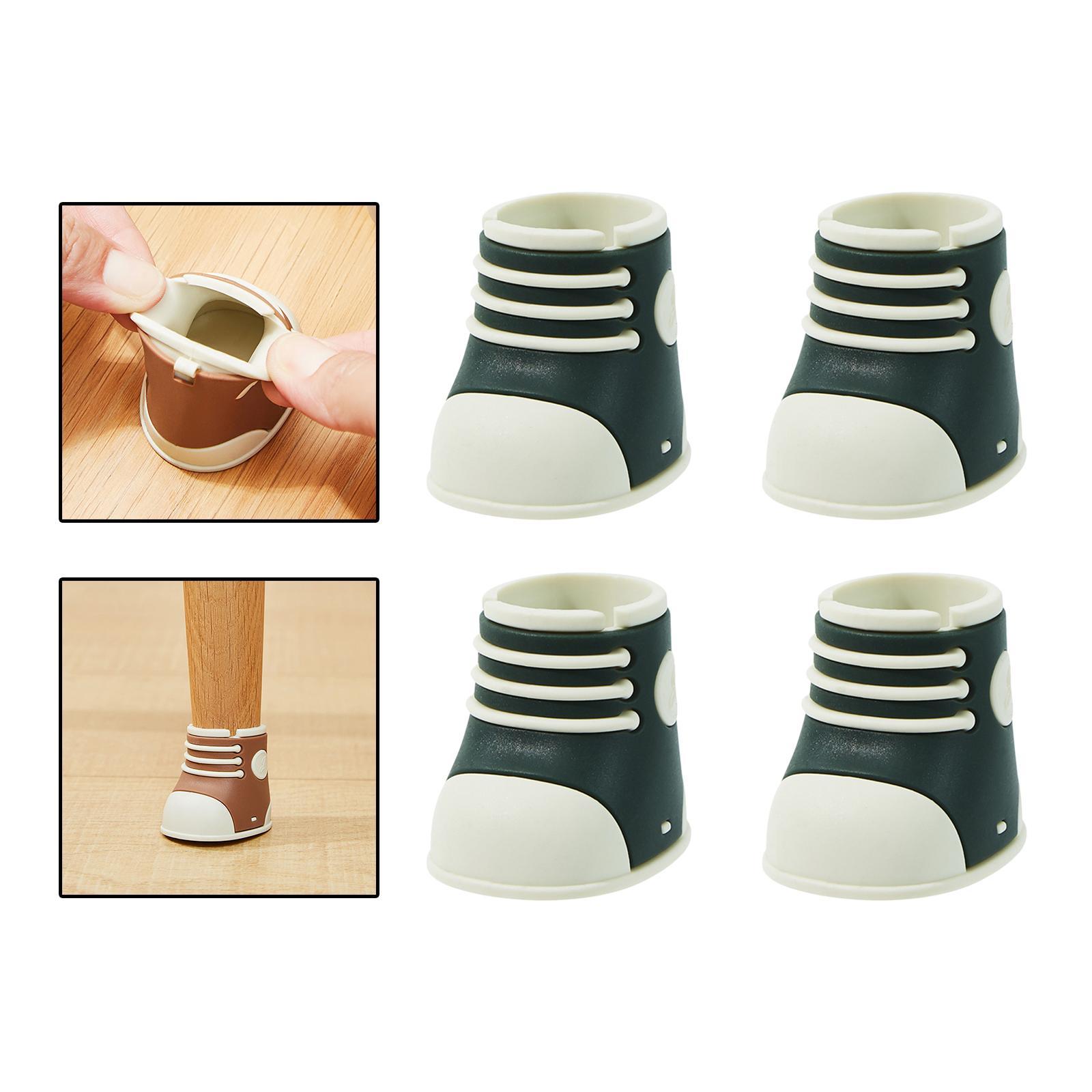 4x Chair Leg Caps Covers Pads Silicone Chair Leg Floor Protectors for Office Bed