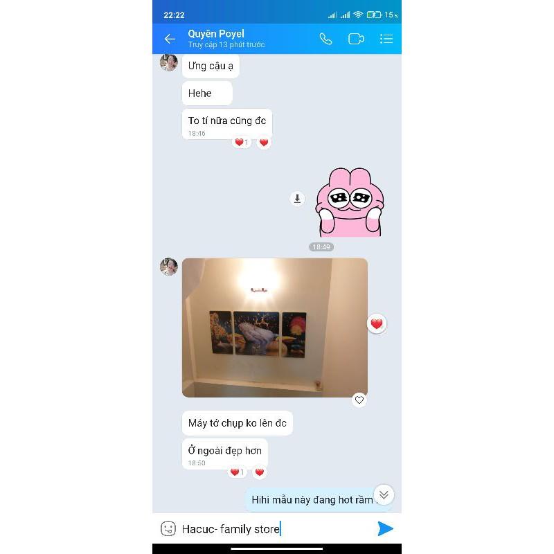 Bộ ba tranh tráng gương cao cấp hươu vàng