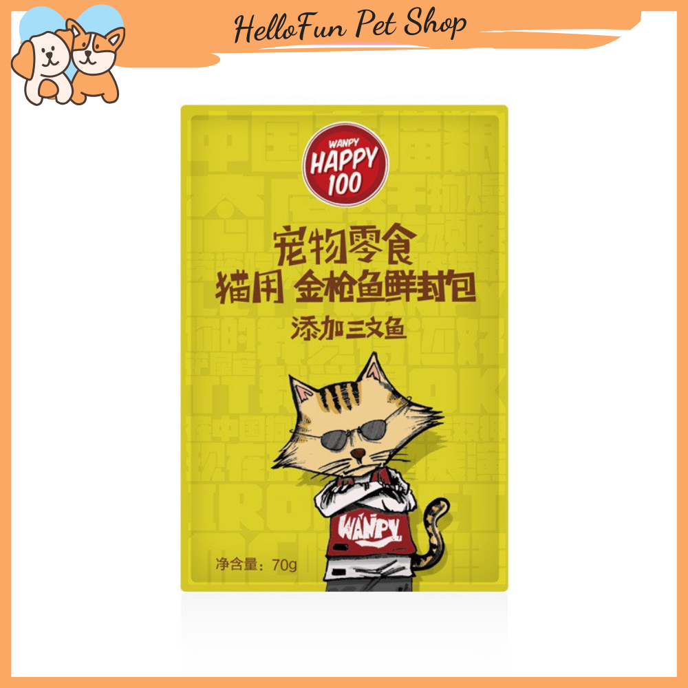 Pate Wanpy Happy 100 cho mèo - Thức ăn ướt cho mèo thơm ngon bổ dưỡng