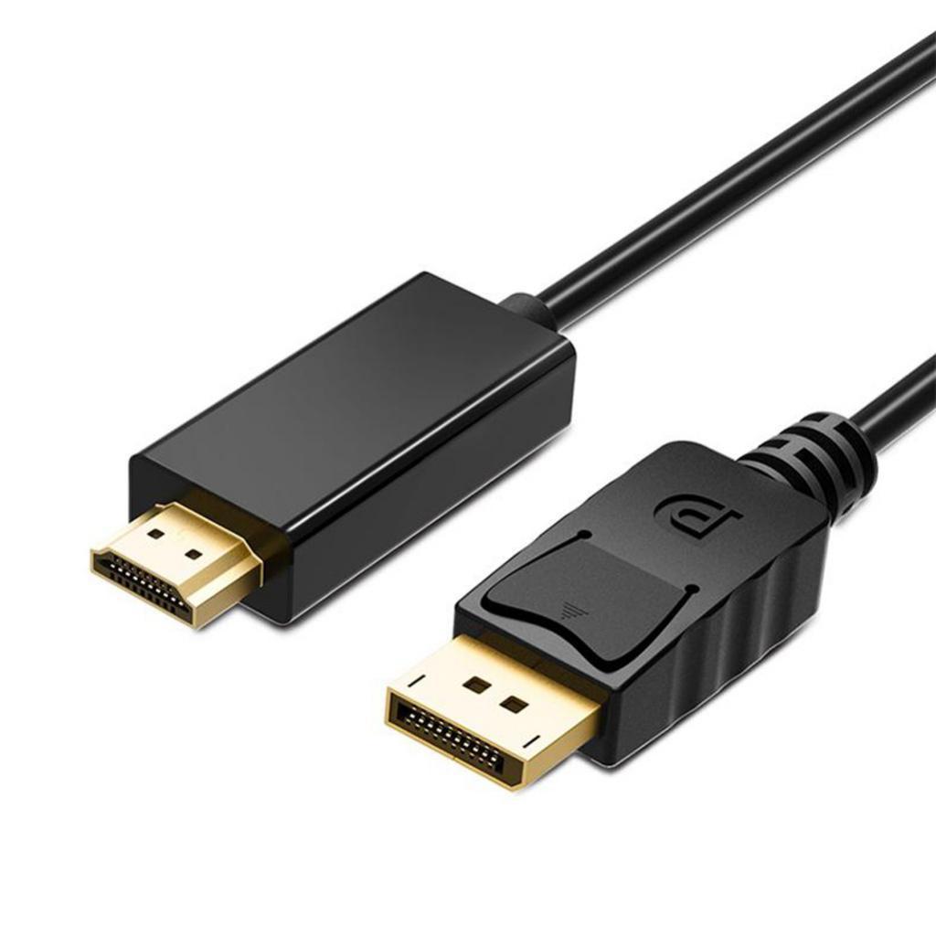 DP to   Cable Adapter Gold Plated Black