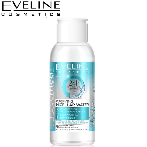 Nước tẩy trang Eveline Facemed+ dành cho da thường và hỗn hợp 100ML