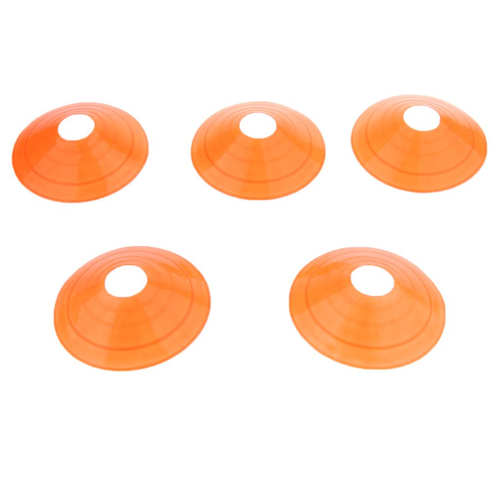 5 Pcs Soccer Mini Disc Cones Boundary Marker Skating Agility Training Aid Orange