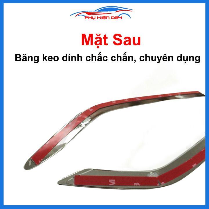 Ốp viền đèn gầm trước Tucson 2016-2017-2018, 2019-2020-2021 mạ Crom chống trầy trang trí làm đẹp xe