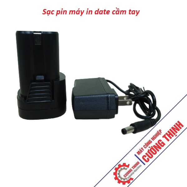 Sạc pin máy in date cầm tay phun hạn sử dụng Cường Thịnh