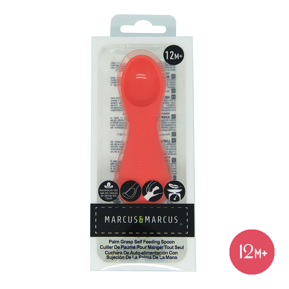 Thìa tập ăn silicon cho bé Palm Grasp Marcus & Marcus, từ 12 tháng