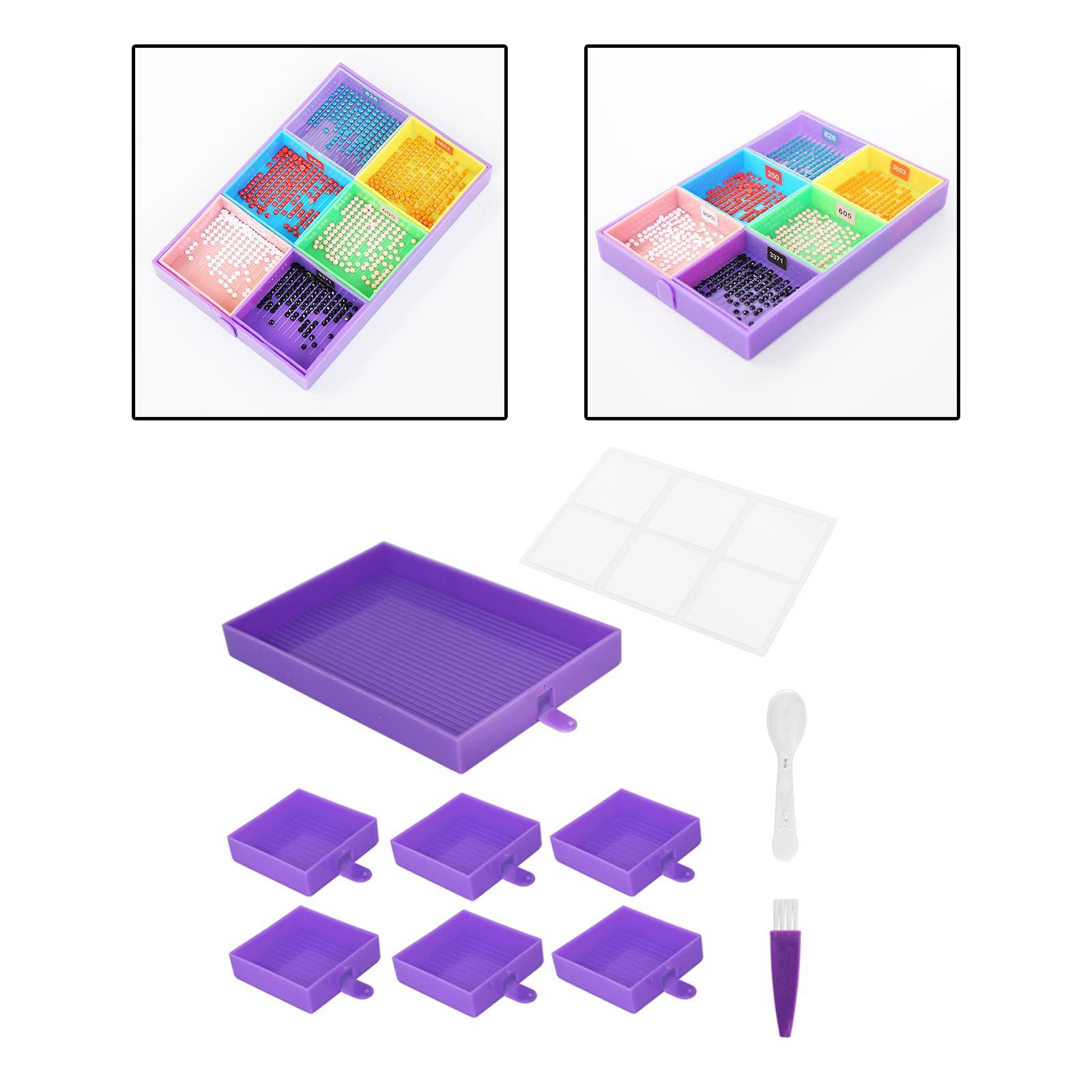 Diamond Paintings Tray Kits Container Diamond Paintings Brush DIY Art Crafts