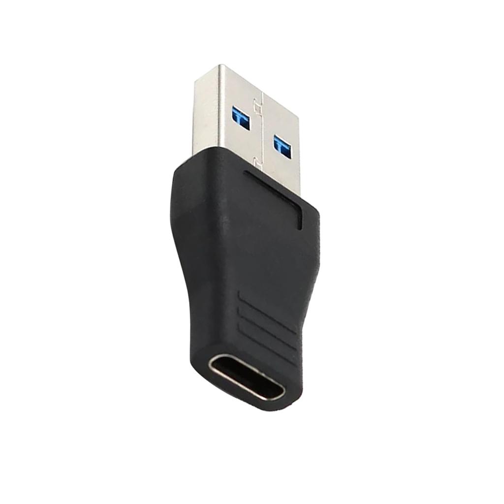 PREMIUM USB MALE TO USB TYPE-C FEMALE PLUG ADAPTER CONVERTER CONNECTORS BLACK