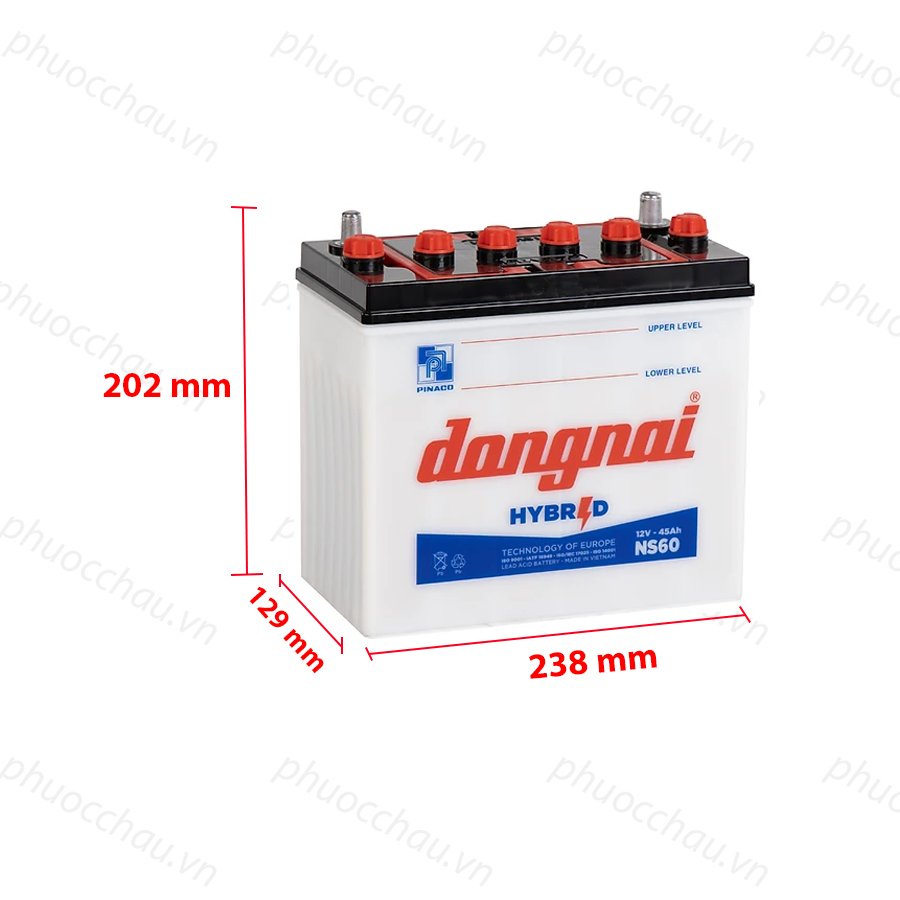 Bình Ắc Quy 12V-45AH, Ắc Quy Dong Nai NS60