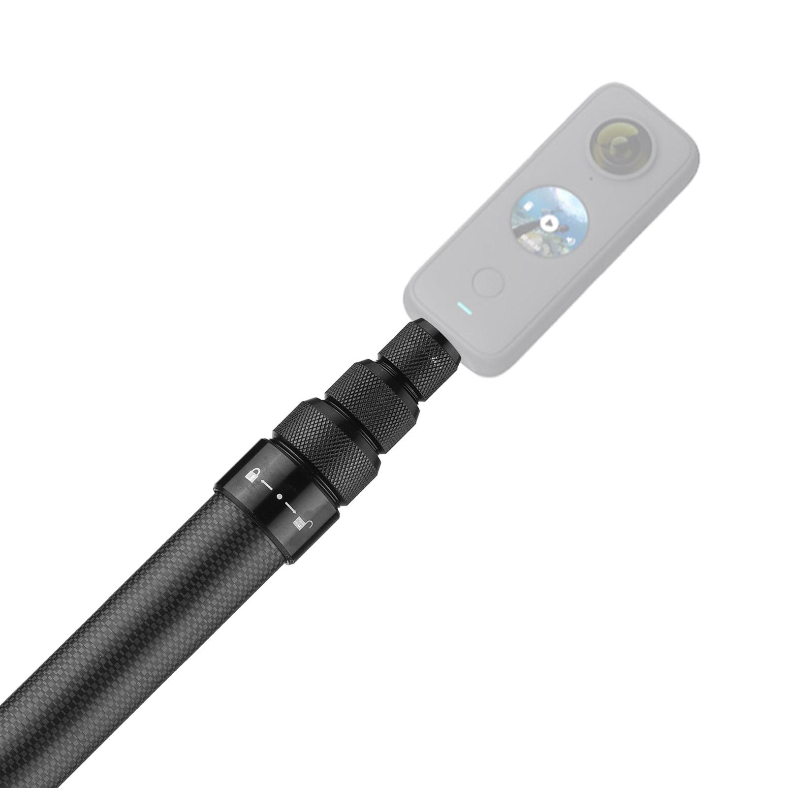 9.8ft Carbon Fiber Selfie Stick Extension Pole with 1/4 Inch Screw Replacement for Panoramic Camera Action Camera