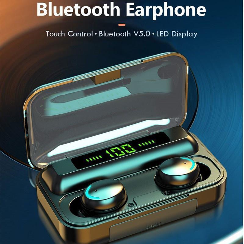 Tai nghe nhét tai không dây TWS Bluetooth 5.0 F9-5C chống nước 2200mAh