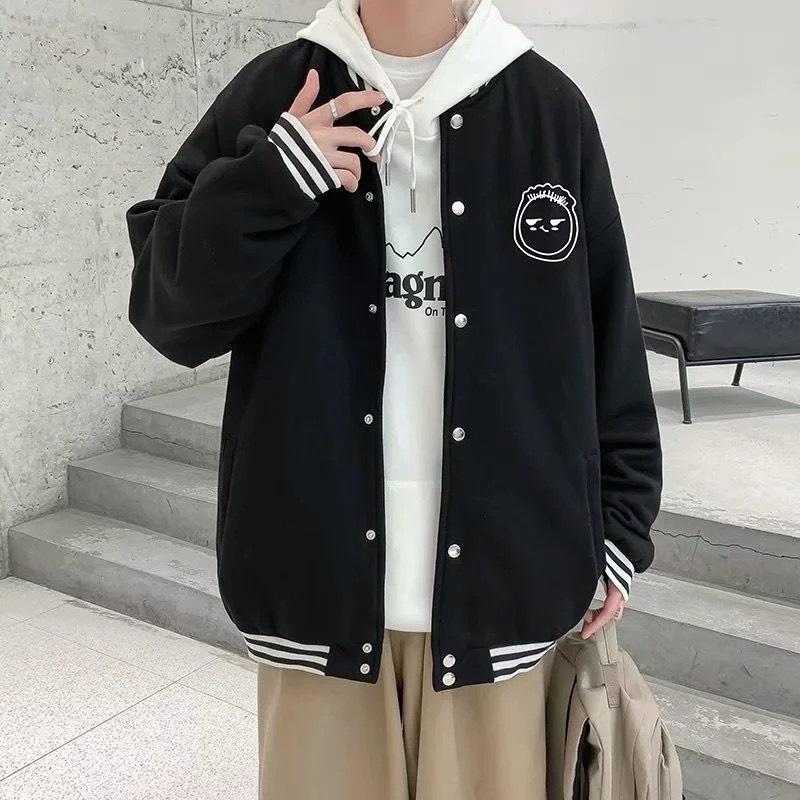 Áo Koác Bomber nỉ TÓC XOĂN form rộng Unisex AKN7