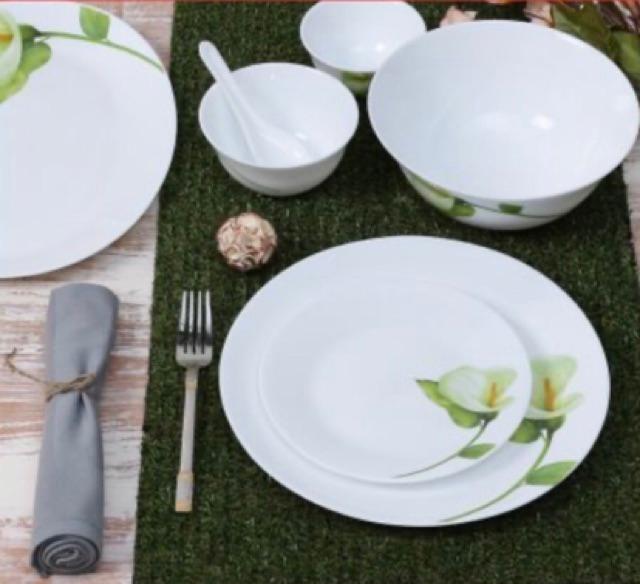 Bộ chén đĩa thủy tinh Diva Ivory I.B 10 món