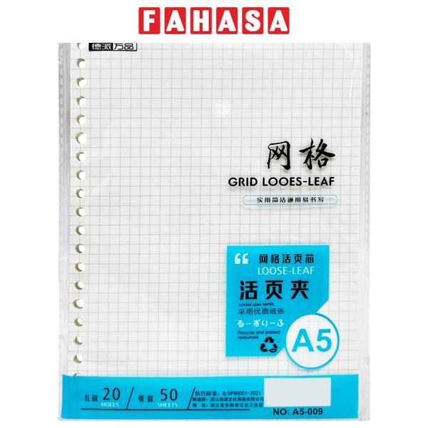 Ruột Sổ Kẻ Ô Vuông A5 - Depai 009 (50 Tờ)