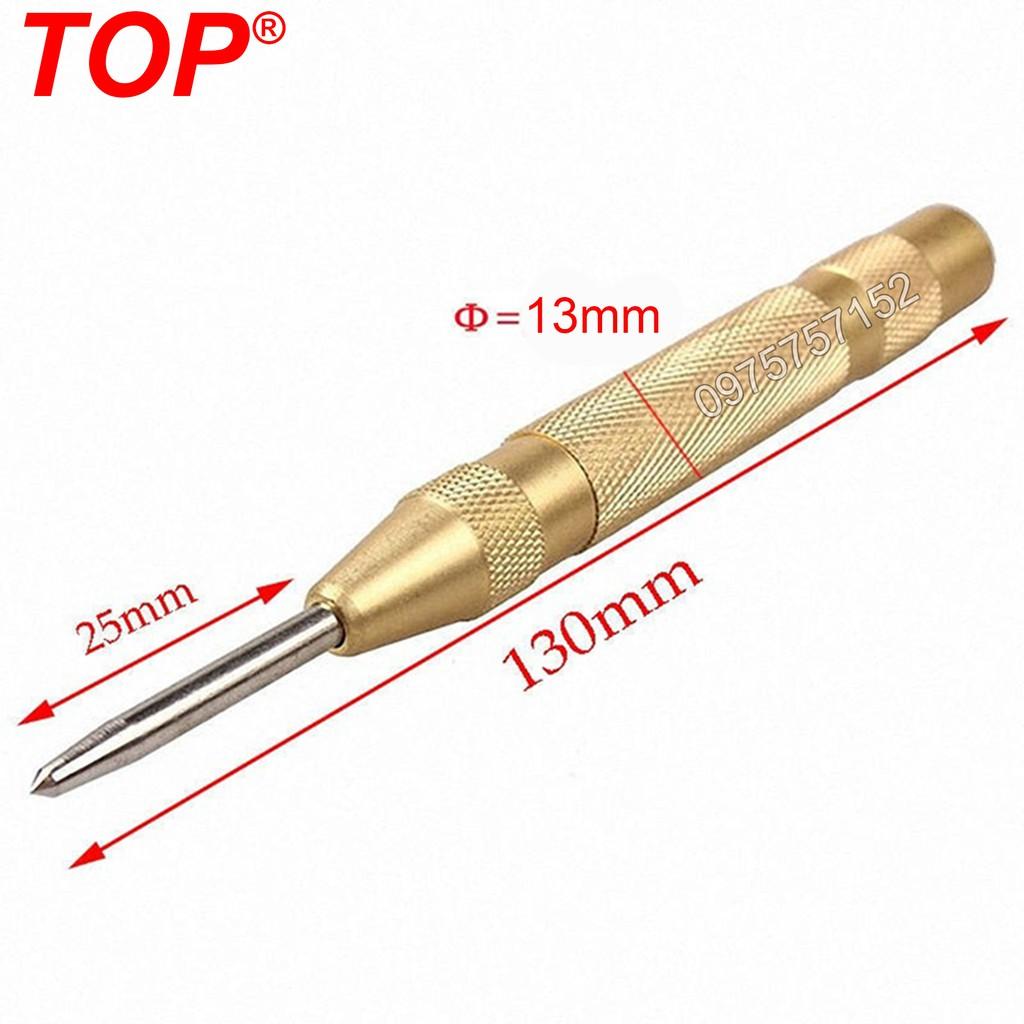 Đục lấy dấu tự động thép S2 cao cấp dài 130mm TOP, dụng cụ phá kính thoát hiểm, dụng cụ định vị, đục lỗ tâm
