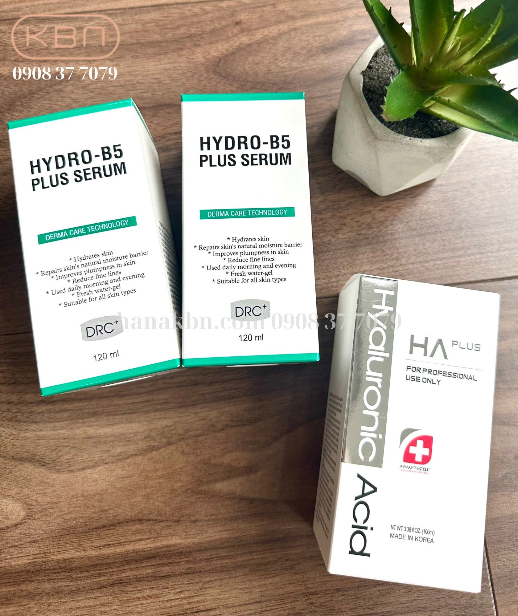 Combo 2 Chai SERUM HYDRO B5 PLUS - 120ml - Dưỡng Ẩm, Phục Hồi, Căng Bóng, Se Khít Lỗ Chân Lông + Tặng Serum HA Plus 100ML