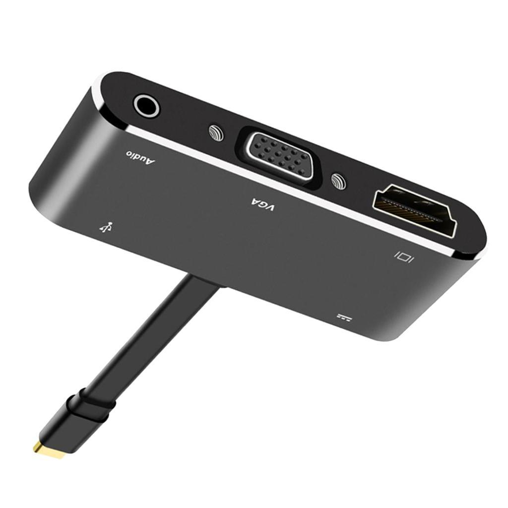Type-C to  4K Apapter VGA Cable Audio USB3.0 PD Converter HUB Cable