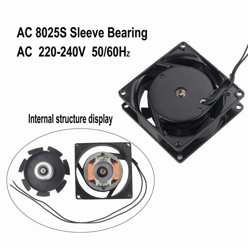 1 Piece Gdstime 1 Wires 8cm Metal Cooling Fan 11V 140V 80mm x 11mm 3-inch AC Fan 80mm*80mm*11mm Machine Case Cooler 8011 Sleeve