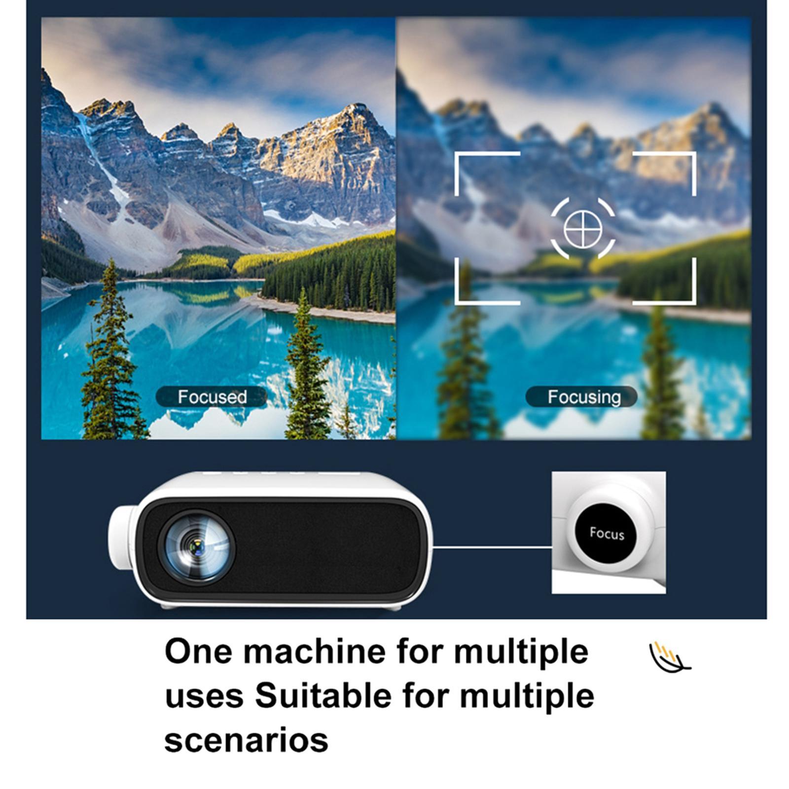 Outdoor YG280 Mini 1080P 80'' with LED AV USB AUX AU Black