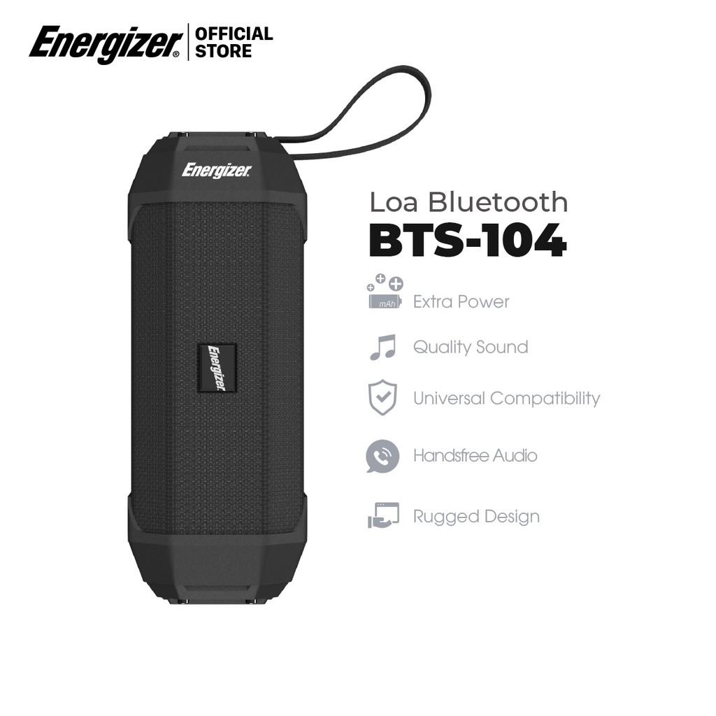 Loa Bluetooth di động Energizer BTS 104 - công suất 10W, tích hợp sạc dự phòng - Hàng Chính Hãng