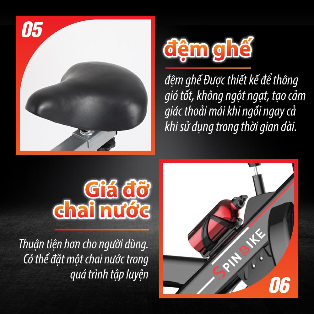 BG- TẶNG BLUETOOTH-Xe đạp tập thể thao đa năng trong nhà Model S500 SPINING BIKE mới (hàng nhập khẩu)