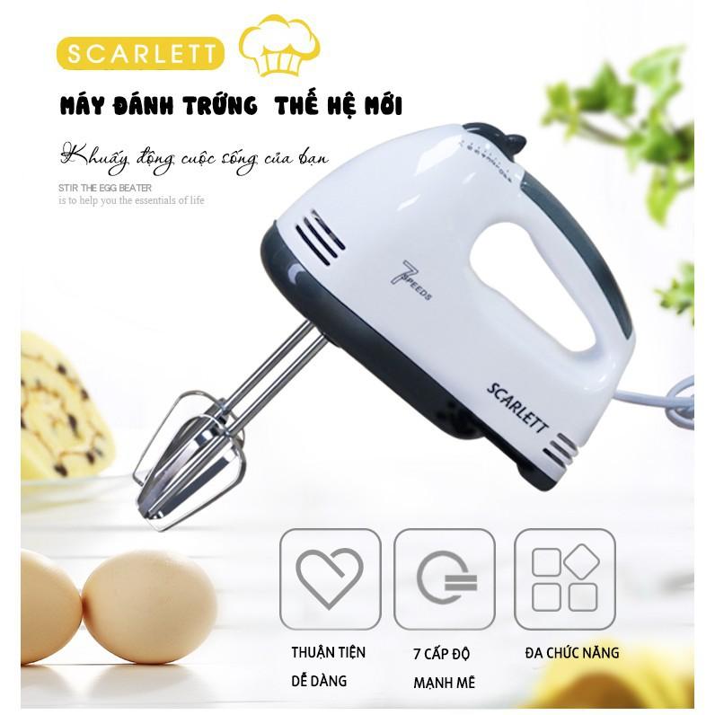 Máy Đánh Trứng Mini Cầm Tay Đa Năng 7 Tốc Độ Công Suất Lớn