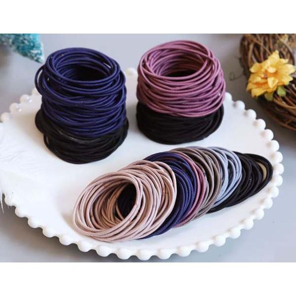 Set 10 Dây Chun Buộc Tóc Nhiều Màu Sắc