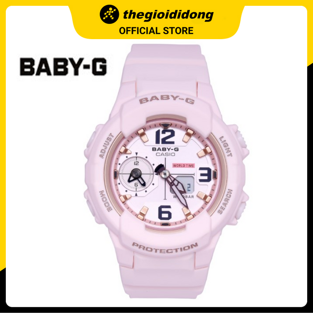 Đồng hồ kim nữ dây nhựa BABY-G BGA-230SC-4BDR Hồng - Hàng chính hãng
