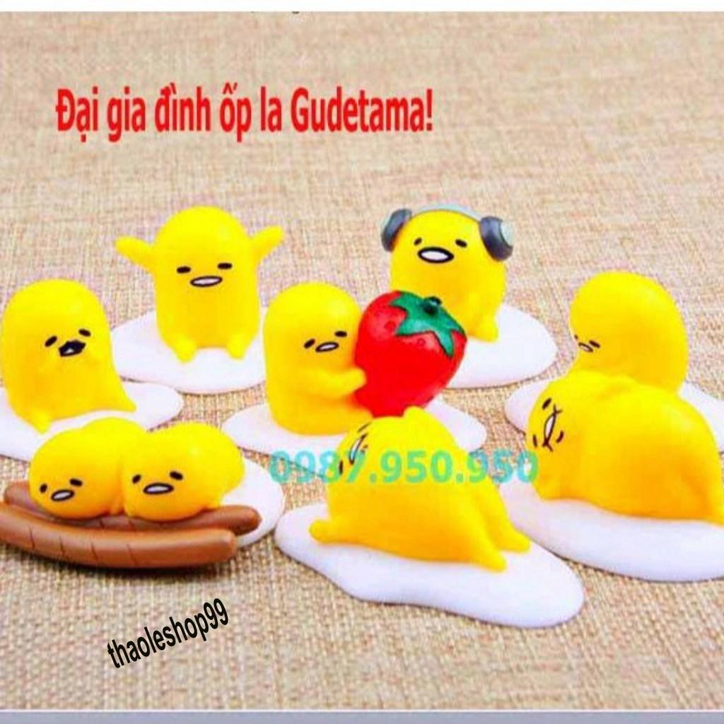 MÔ HÌNH ỐP LA GUDETAMA-Móc khóa trứng lười gudetama. siu siu rẻ