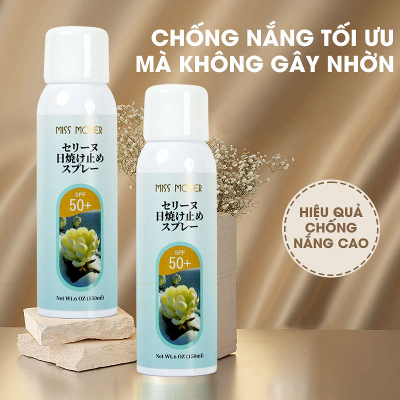 Xịt Chống Nắng Body Miss Moter Sunscreen Body Sen Tuyết Nhật Bản 150ml SPF5