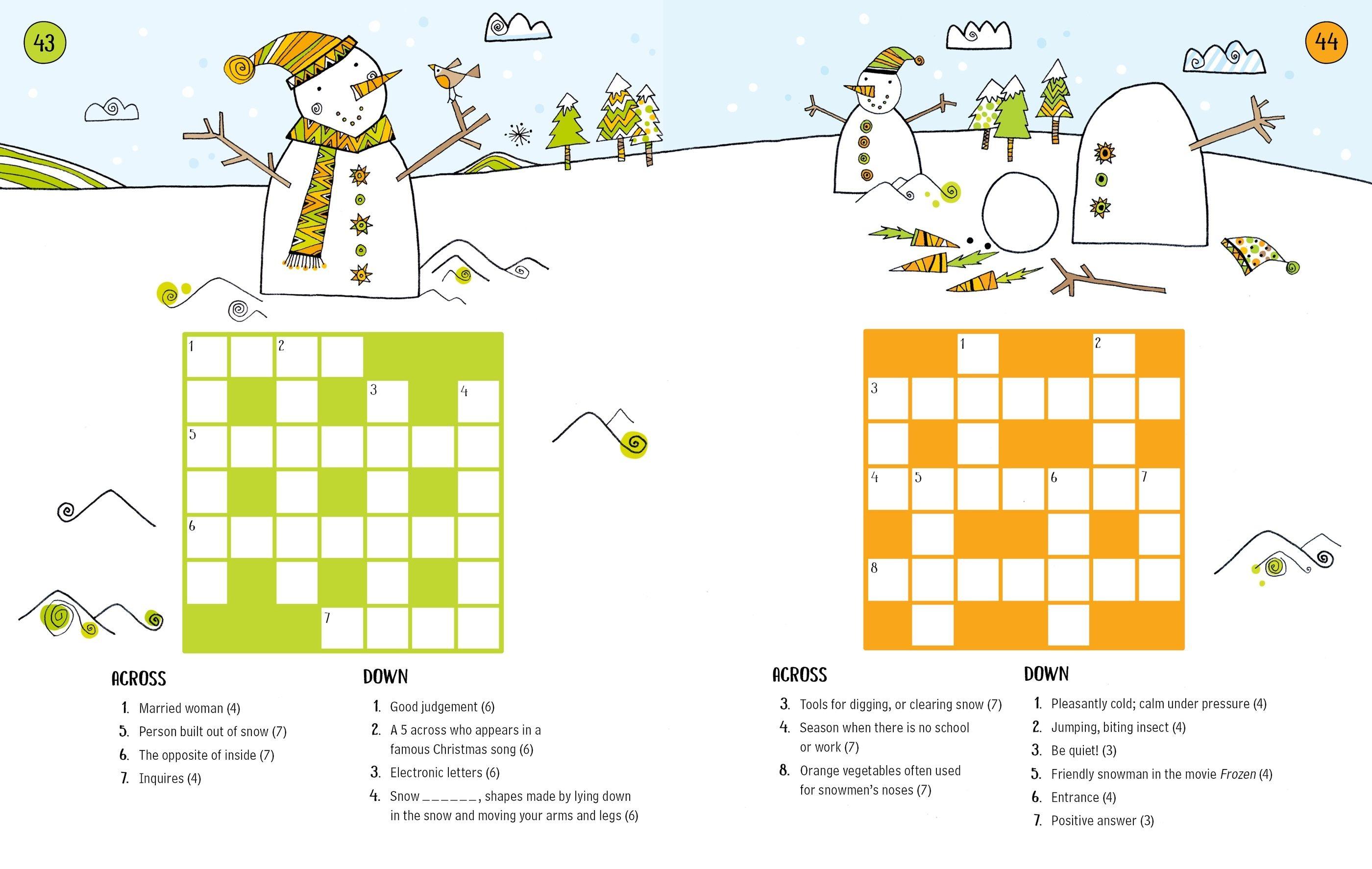 Sách ngoại văn: 100 Children's Crosswords - Christmas