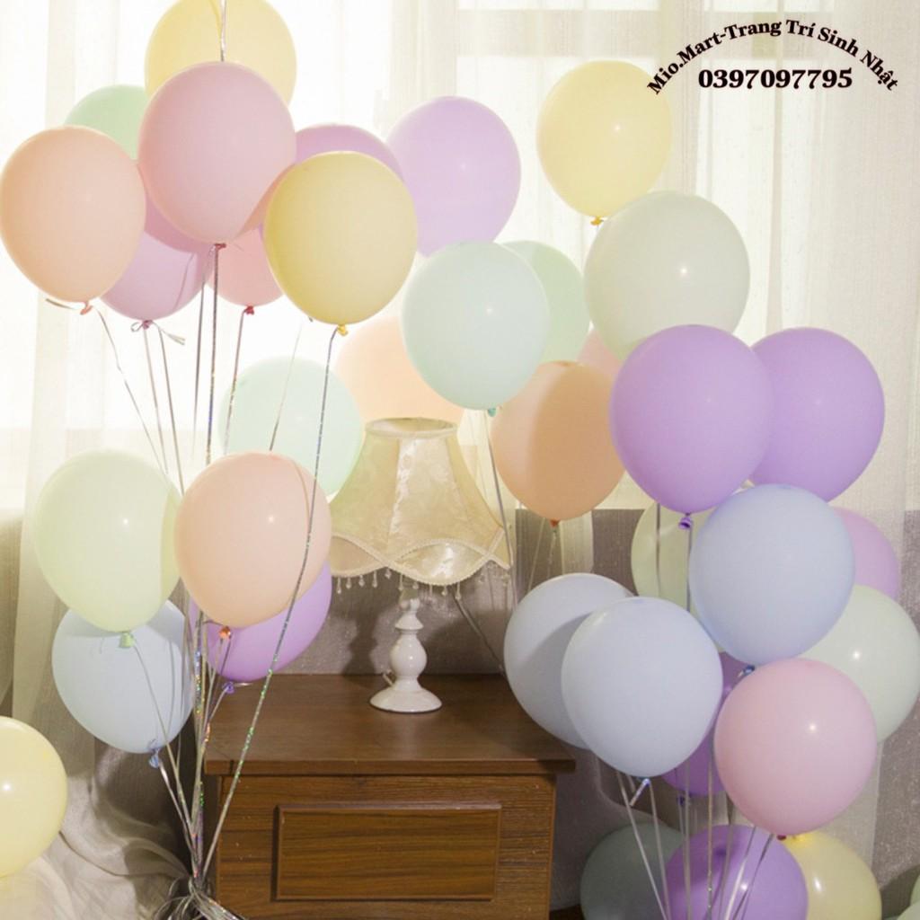 Bóng bay trang trí sinh nhật màu pastel nhẹ nhàng dễ thương, Bóng dày dặn, đẹp BB36