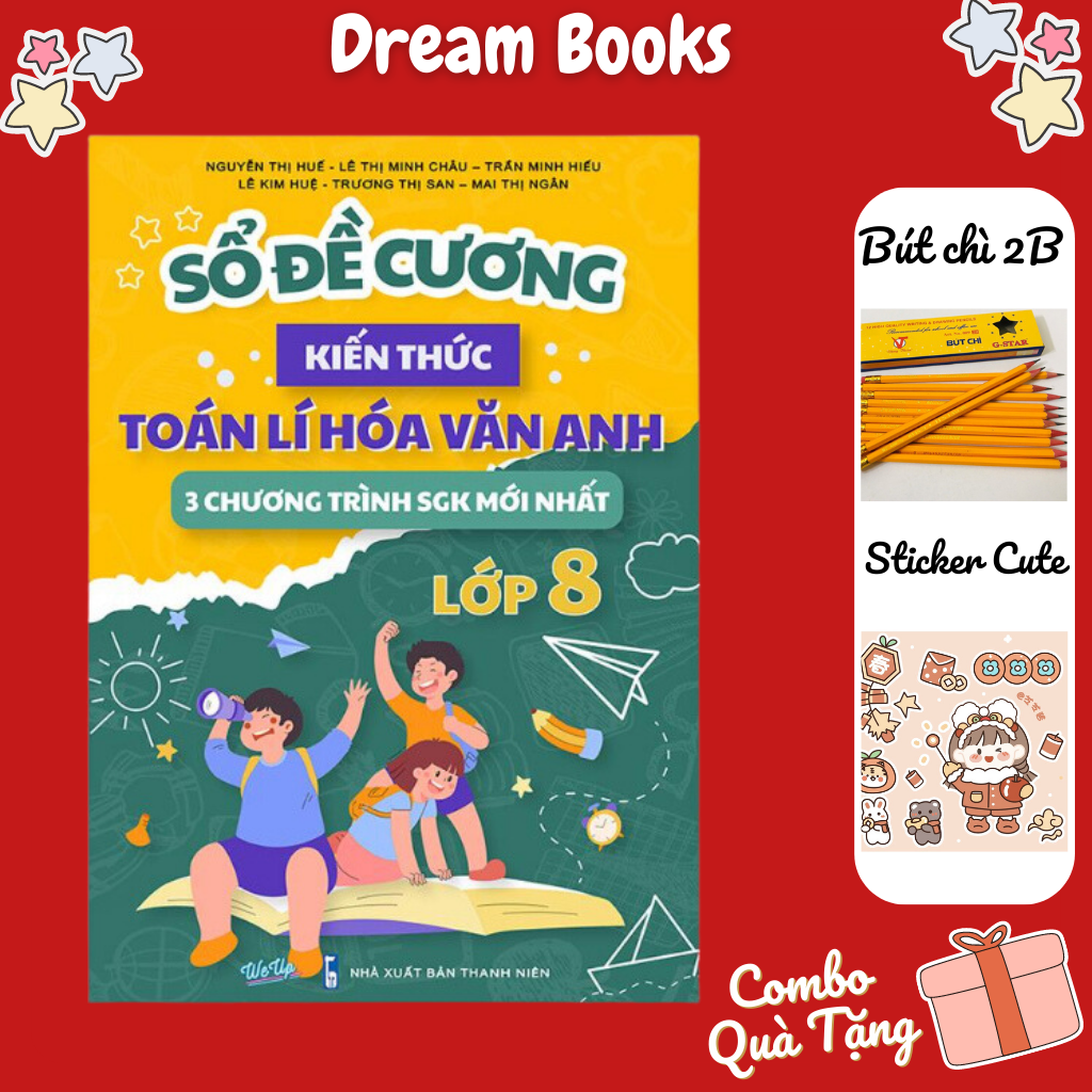 Sách- Combo Sổ Tay Kiến Thức + Bài Tập Toán Văn Anh Lớp 8 Học Theo SKETCHNOTE & Sổ Kiến Thức Toán Lí Hóa Văn Anh
