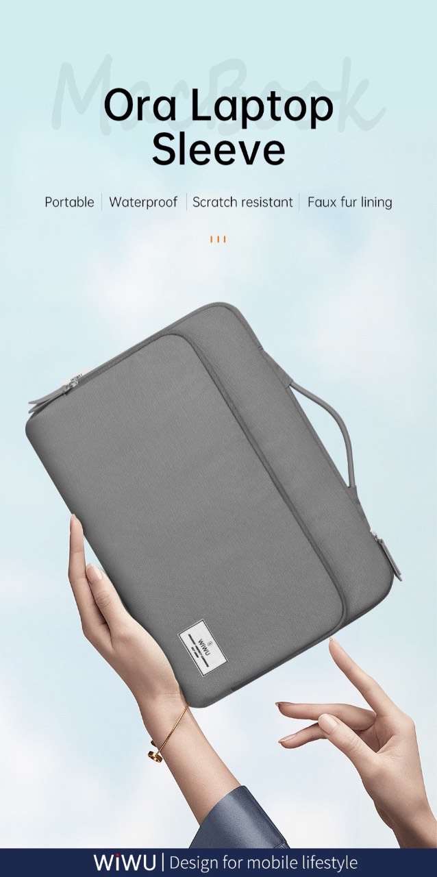 Túi Wiwu Ora Laptop Sleeve Dành Cho Macbook, Máy Tính Bảng Chống Thấm Nước, Tránh Va Đập - Hàng Chính Hãng