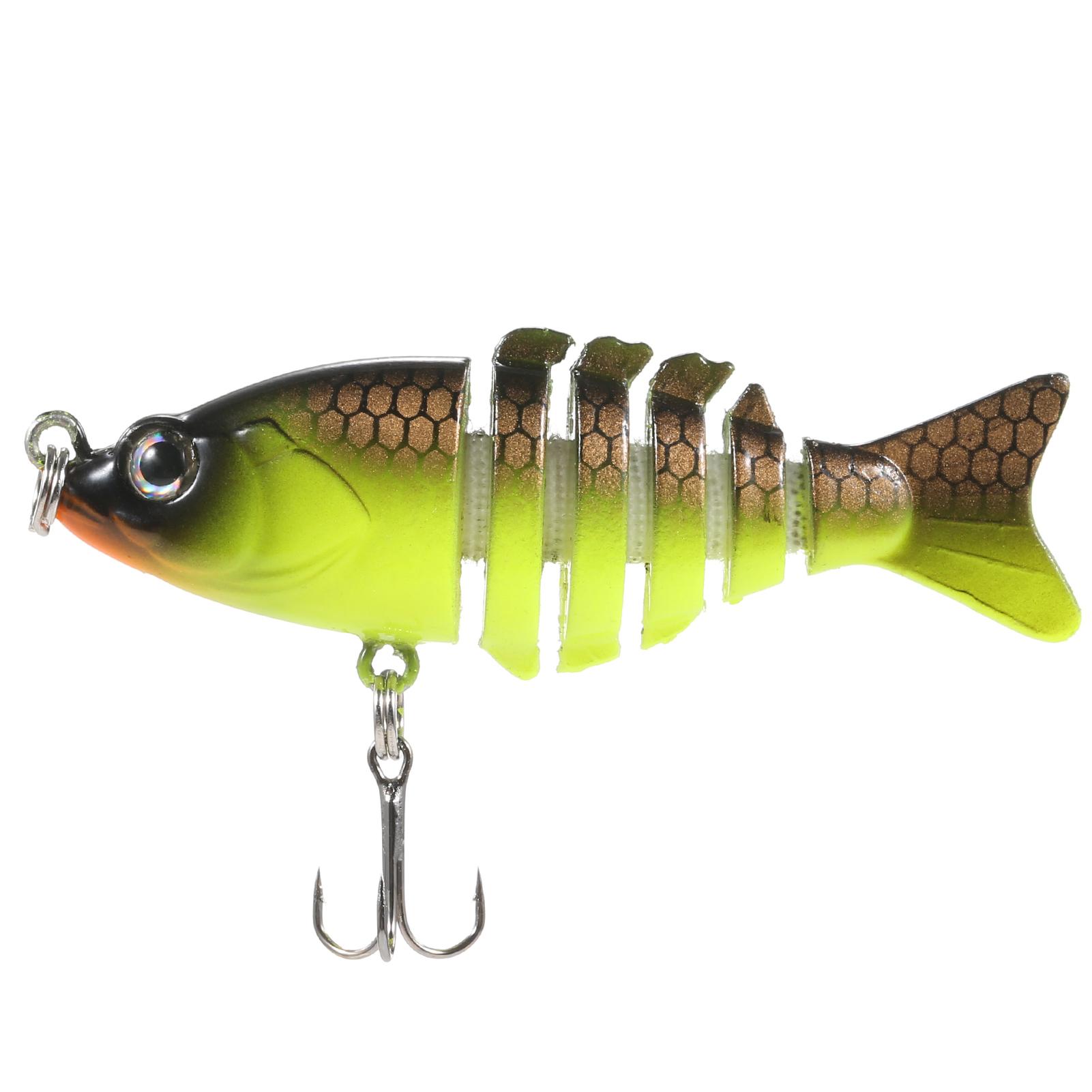 Multi Jointed Swimbait 6cm 4.7g 6 Segment Lifelike Artificial Mini Hard Swim Bait Crankbait Fishing Lure