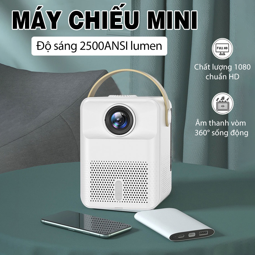 Máy chiếu mini, trình chiếu full HD sắc nét- D1412