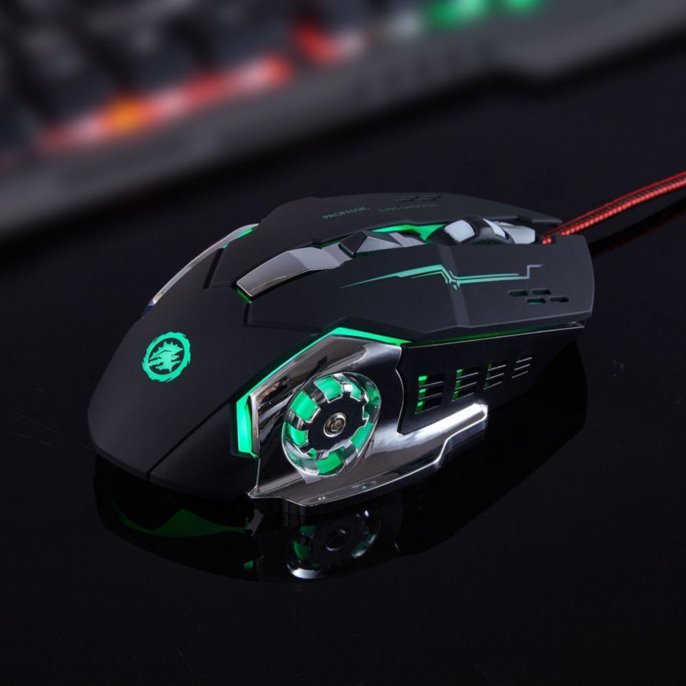 Chuột Chơi Game Không Dây/Có Dây 3600DPI Công Thái Học 6 Nút LED Quang Có Thể Điều Chỉnh USB Chuột Máy Tính Chơi Game Silent Mouse Cho PC Laptop