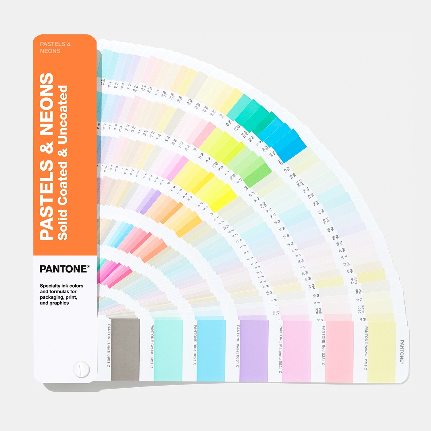 Bộ pantone màu dạ quang, noen dành cho ngành in ấn, bao bì GG1504A - Pastels &amp; Neons Guide | Coated &amp; Uncoated